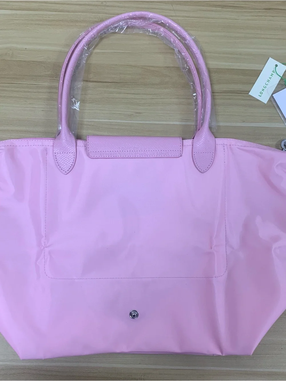 Longchamp Pink Nylon Tote with Leather Trim - Picture 2 of 9
